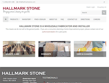 Tablet Screenshot of hallmarkstone.com